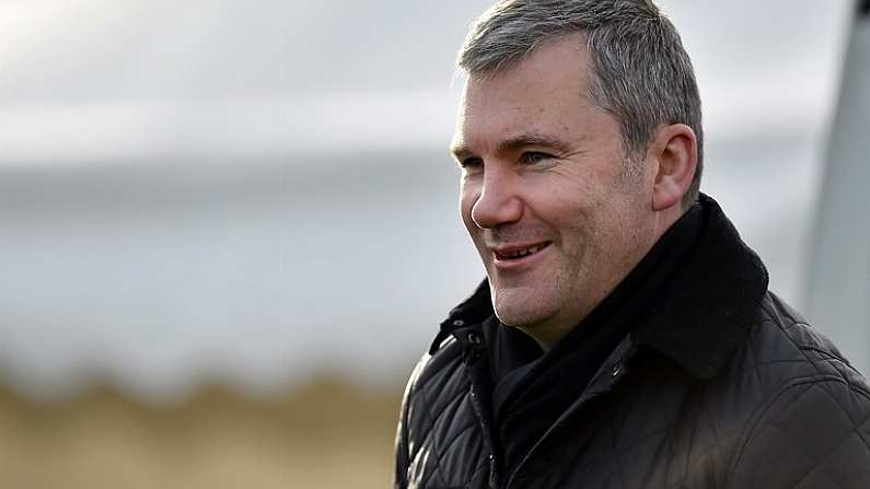 3 February 2016; Former Mayo football manager James Horan in attendance at Ireland rugby squad training. Carton House, Maynooth, Co. Kildare. Picture credit: Brendan Moran / SPORTSFILE