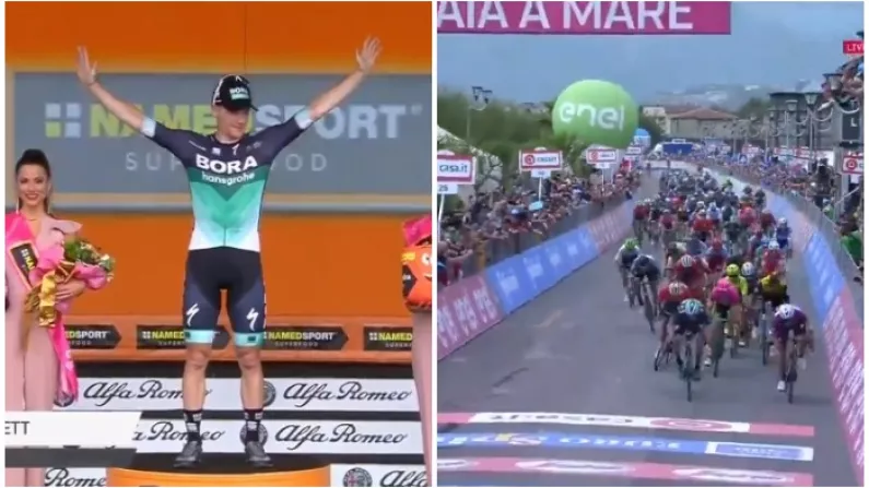 Holy Shit! Irish Sam Bennett Wins Stage Of The Giro D'Italia In Frantic Sprint