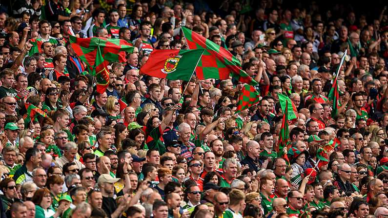 26 August 2017; Supporters in the Cusack Stand before the GAA Football All-Ireland Senior Championship Semi-Final Replay match between Kerry and Mayo at Croke Park in Dublin. Photo by Ray McManus/Sportsfile