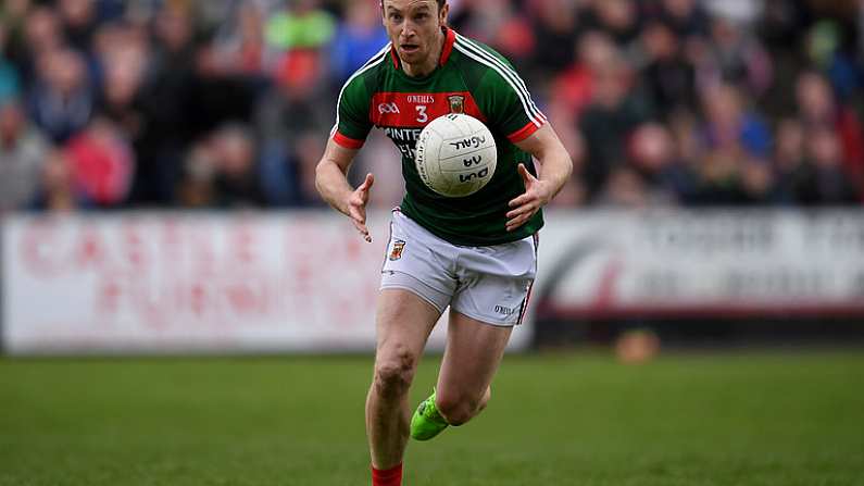 2 April 2017; Keith Higgins of Mayo during the Allianz Football League Division 1 Round 7 match between Mayo and Donegal at Elverys MacHale Park in Castlebar, Co Mayo. Photo by Stephen McCarthy/Sportsfile