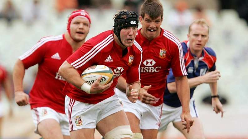 6 June 2009; Stephen Ferris, British and Irish Lions, with team-mate Donnacha O'Callaghan in support. Free State Cheetahs v British and Irish Lions, Vodacom Park, Bloemfontein, South Africa. Picture credit: Seconds Left / SPORTSFILE