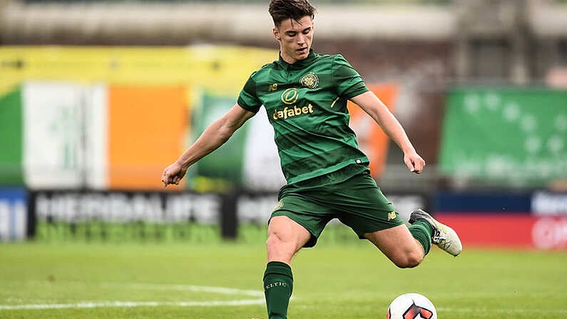 8 July 2017; Kieran Tierney of Glasgow Celtic during the friendly match between Shamrock Rovers and Glasgow Celtic at Tallaght Stadium in Dublin.  Photo by David Fitzgerald/Sportsfile