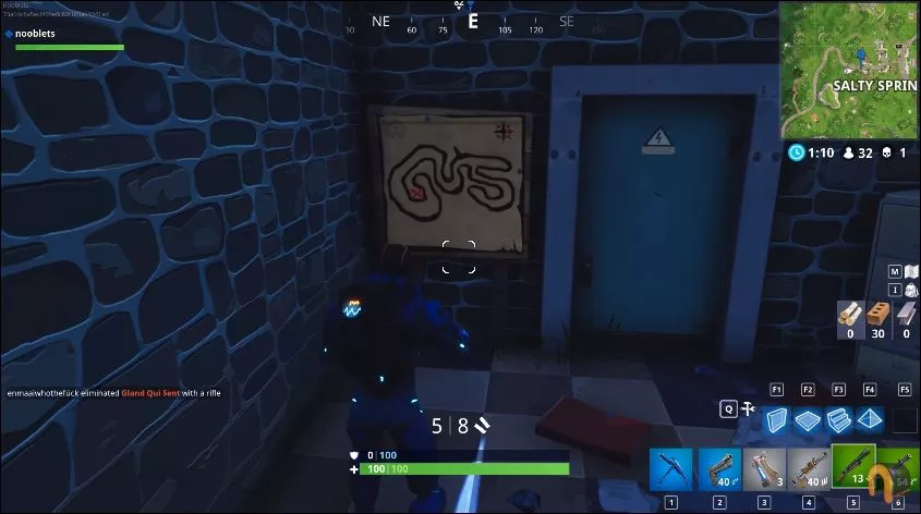 Follow the Treasure Map found in Salty Springs