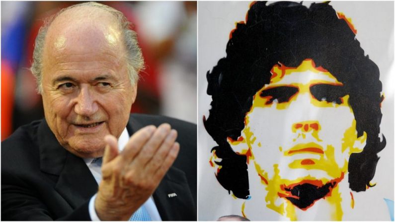 Sepp Blatter Has A Suitably Mad Way Of Expressing His Dislike Of Diego Maradona