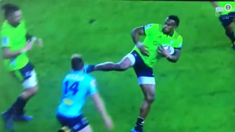 Watch: Highlanders Player Sent Off For Flying, Kung-Fu Kick To Opponent's Face