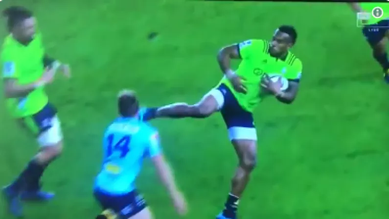 Watch: Highlanders Player Sent Off For Flying, Kung-Fu Kick To Opponent's Face