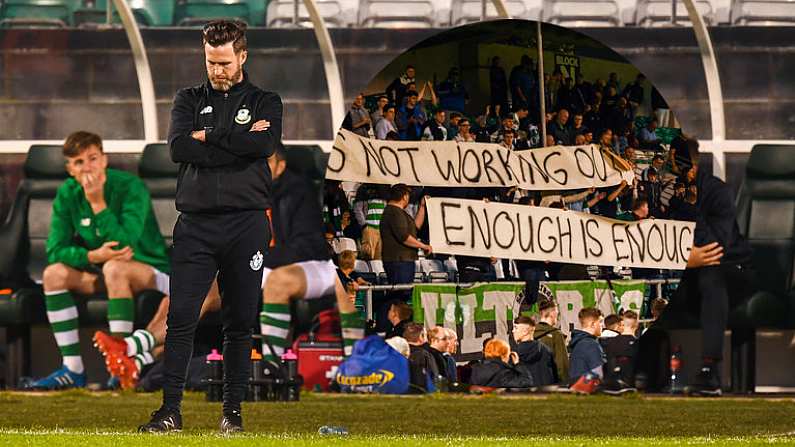 Booing & A Banner: Shamrock Rovers Fans Want Stephen Bradley Out