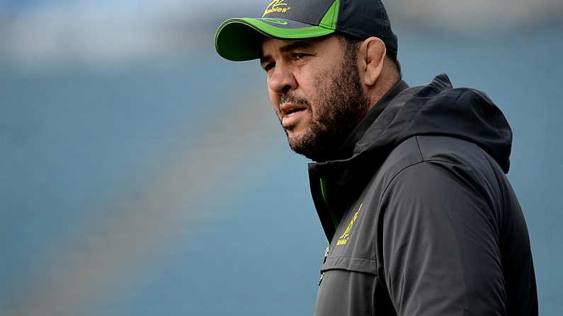 24 November 2016; Australia head coach Michael Cheika during their rugby squad training session at the RDS Arena, Ballsbridge, Dublin. Photo by Seb Daly/Sportsfile