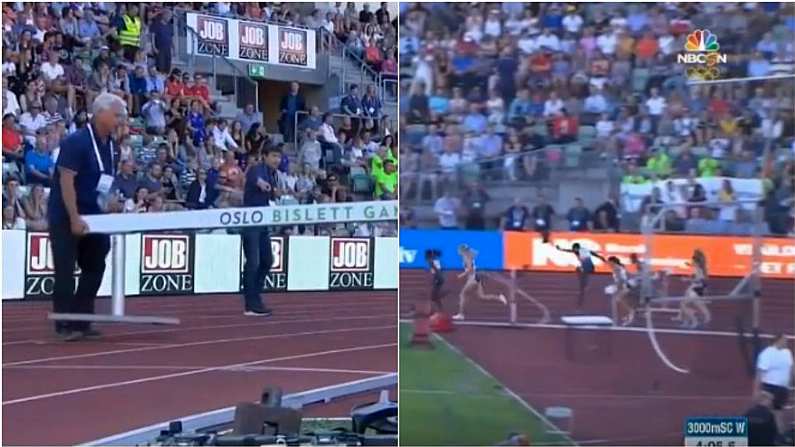 Watch: Diamond League Steeplechase Descends Into Farce