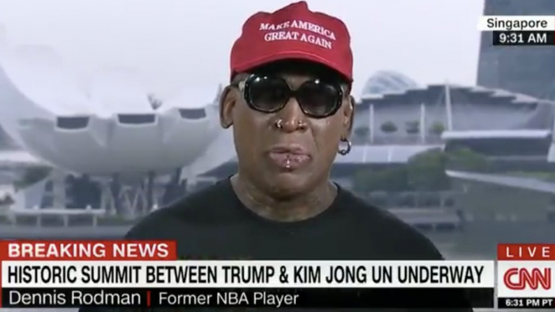 Dennis Rodman Appeared At The Singapore Summit In Very Typical Dennis Rodman Fashion