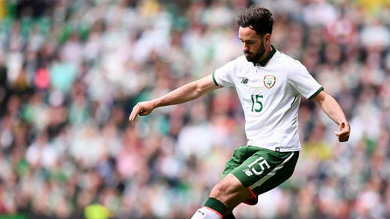 20 May 2018; Greg Cunningham of Republic of Ireland XI during Scott Brown's testimonial match between Celtic and Republic of Ireland XI at Celtic Park in Glasgow, Scotland. Photo by Stephen McCarthy/Sportsfile