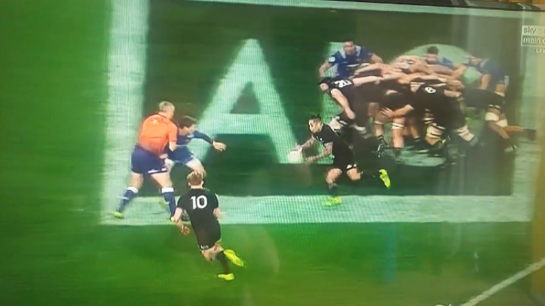 Watch: Referee Blocks French Tackler, Awards New Zealand Try Anyway