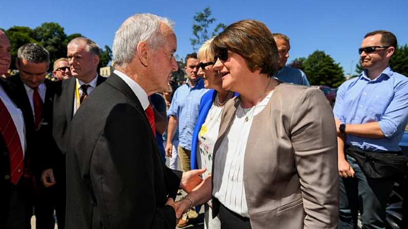 In Pictures: DUP Leader Receives Warm Welcome At Ulster Football Final