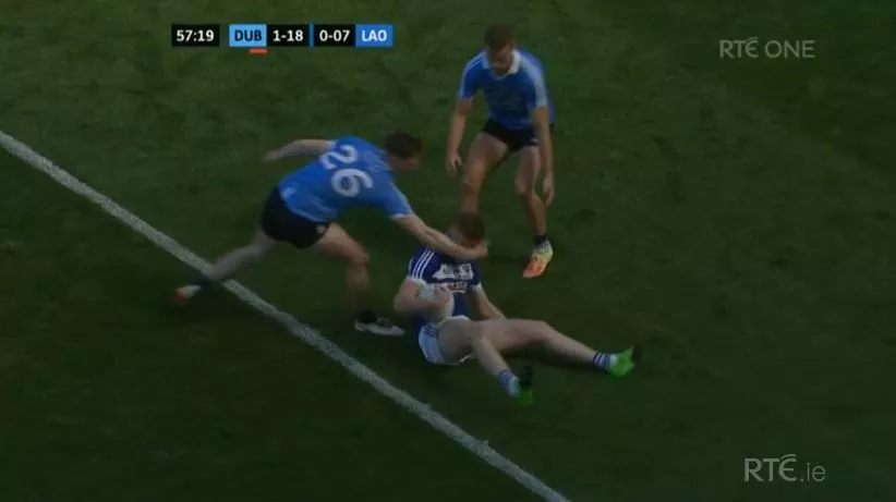 john small red card dublin laois