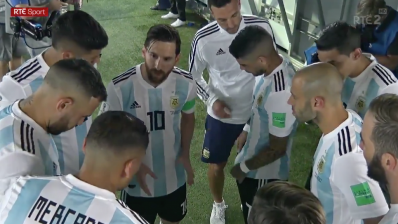 Watch: Messi Gives Team Talk As Jorge Sampaoli Nowhere To Be Seen