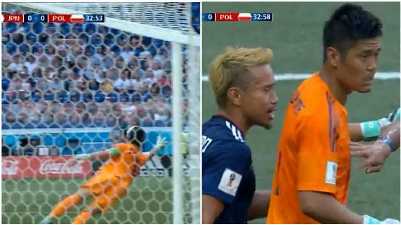 Japan's Eiji Kawashima Pulls Off One Of The Saves Of The World Cup