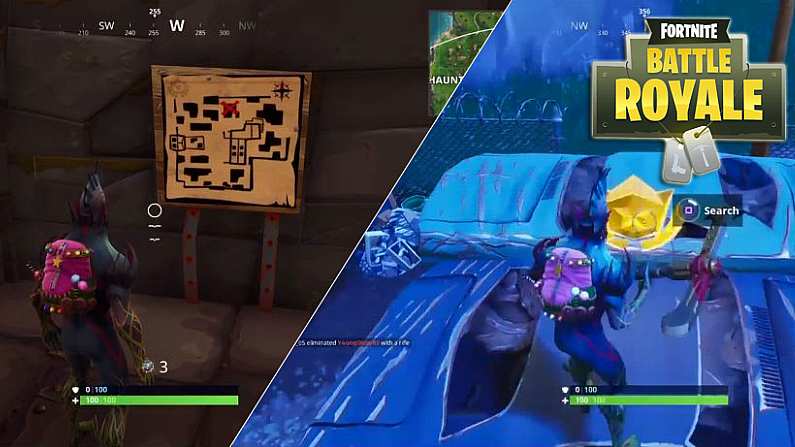 How To Follow The Treasure Map Found In Haunted Hills In Fortnite