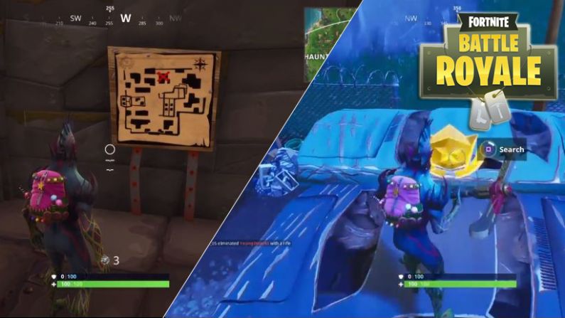 How To Follow The Treasure Map Found In Haunted Hills In Fortnite