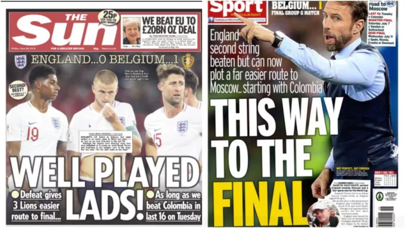 The Triumphant English Media Reaction To The Belgian Defeat