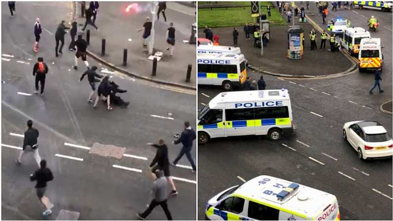 Scenes Of Mass Violence Break Out Before Rangers' European Tie