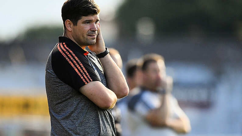 4 August 2018; Kerry manager Eamonn Fitzmaurice durign the closing stages of the GAA Football All-Ireland Senior Championship Quarter-Final Group 1 Phase 3 match between Kerry and Kildare at Fitzgerald Stadium in Killarney, Kerry. Photo by Brendan Moran/Sportsfile