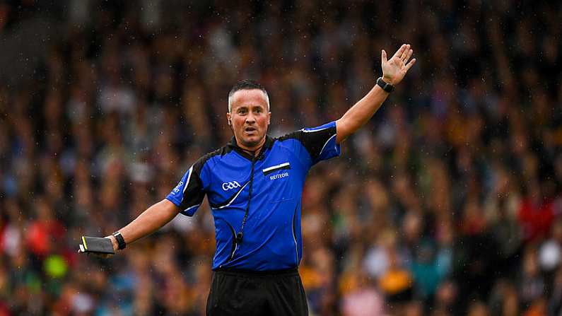 15 July 2018; Referee James McGrath during the GAA Hurling All-Ireland Senior Championship Quarter-Final match between Kilkenny and Limerick at Semple Stadium, Thurles, Co Tipperary Photo by Ray McManus/Sportsfile