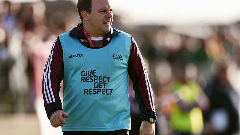 30 October 2016; Manager of St Columbas Mullinalaghta Mickey Graham during the AIB Leinster GAA Football Senior Club Championship first round game between St Columbas Mullinalaghta and Stradbally at Glennon Brothers Pearse Park in Longford. Photo by David Maher/Sportsfile