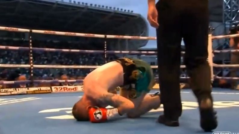 Watch: Thundering Body-Shot KOs Paddy Barnes During World Title Shot