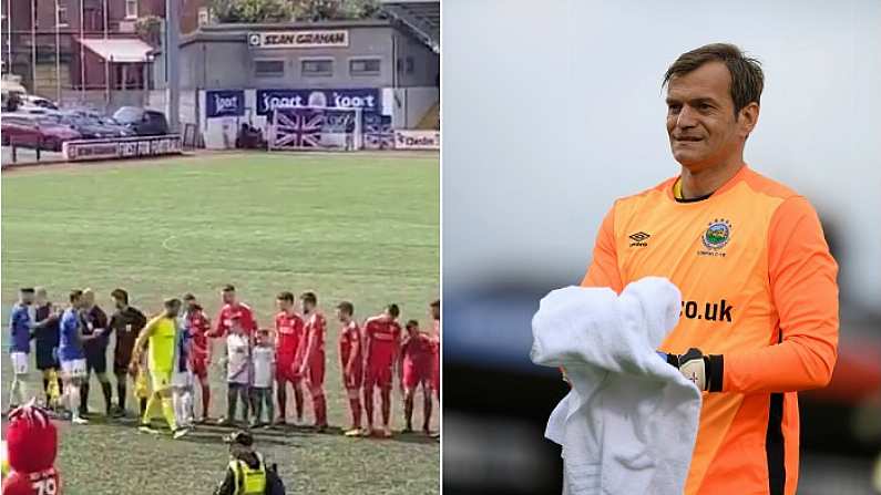 Watch: Roy Carroll Snubs Cliftonville Handshakes Before Belfast Derby Game