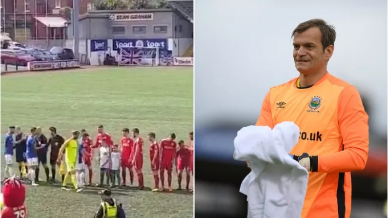 Watch: Roy Carroll Snubs Cliftonville Handshakes Before Belfast Derby Game
