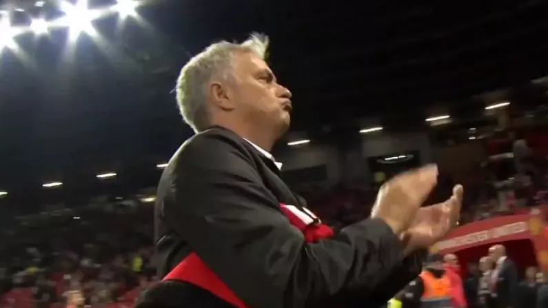 Watch: Emotional Jose Mourinho Stays Behind As Man United Suffer Disaster Defeat