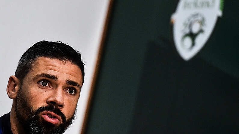 4 September 2017; Jonathan Walters of Republic of Ireland during a press conference at FAI NTC in Abbotstown, Dublin. Photo by David Maher/Sportsfile