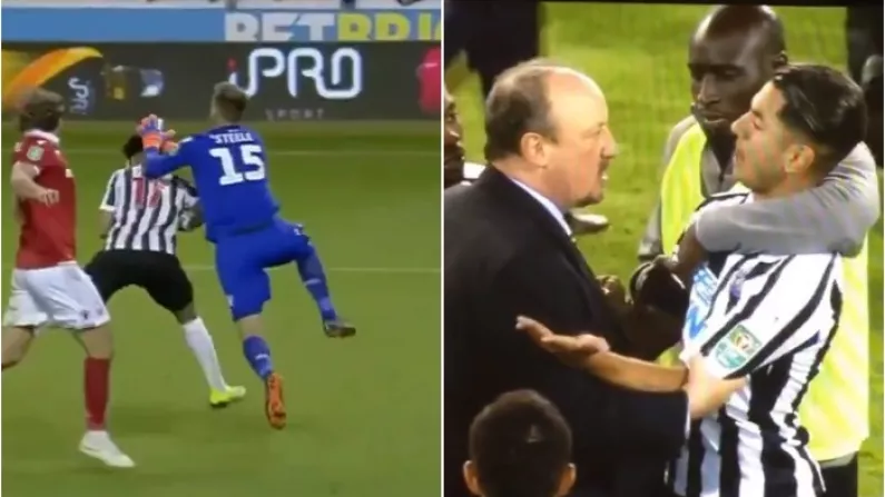 Watch: Newcastle Players Storm Referee After Costly Penalty Decision