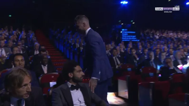 Watch: Ramos And Salah Share Awkward Moment At Champions League Draw