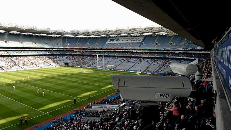 1 June 2013; A general view of Hawk-Eye Innovations Ltd cameras being used for the first time at a game in Croke Park. Leinster GAA Football Senior Championship, Quarter-Final, Offaly v Kildare, Croke Park, Dublin. Picture credit: Oliver McVeigh / SPORTSFILE