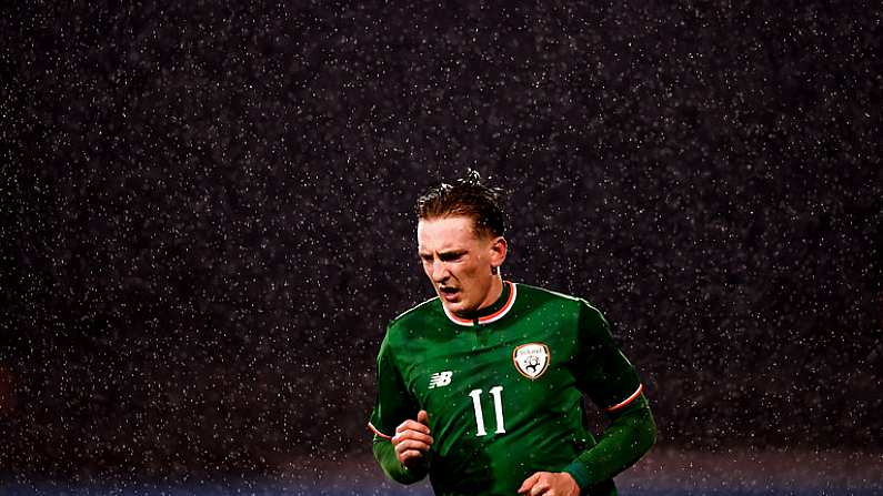 27 March 2018; Ronan Curtis of Republic of Ireland during the UEFA U21 Championship Qualifier match between the Republic of Ireland and Azerbaijan at Tallaght Stadium in Dublin. Photo by Stephen McCarthy/Sportsfile