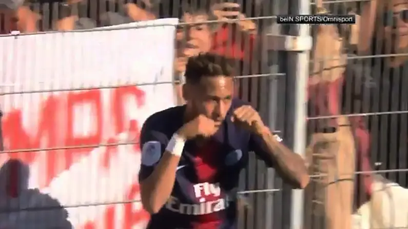 Watch: Neymar Responds To 'Crybaby' Banner With Funny Celebration