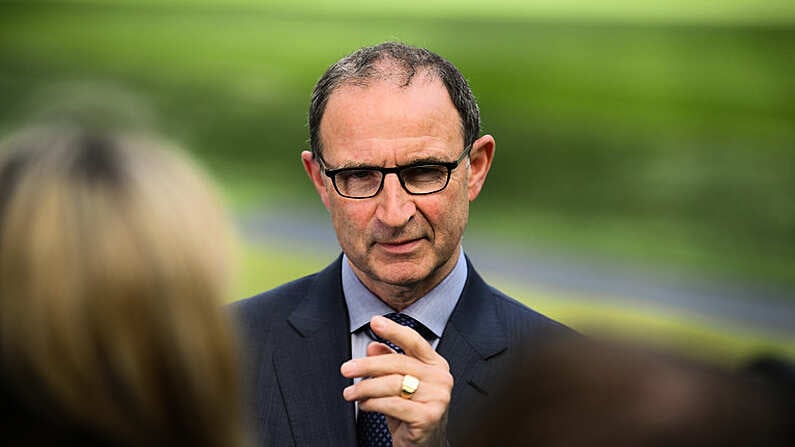 27 August 2018; Republic of Ireland manager Martin O'Neill during his squad announcement at the Aviva Stadium in Dublin. Photo by Stephen McCarthy/Sportsfile