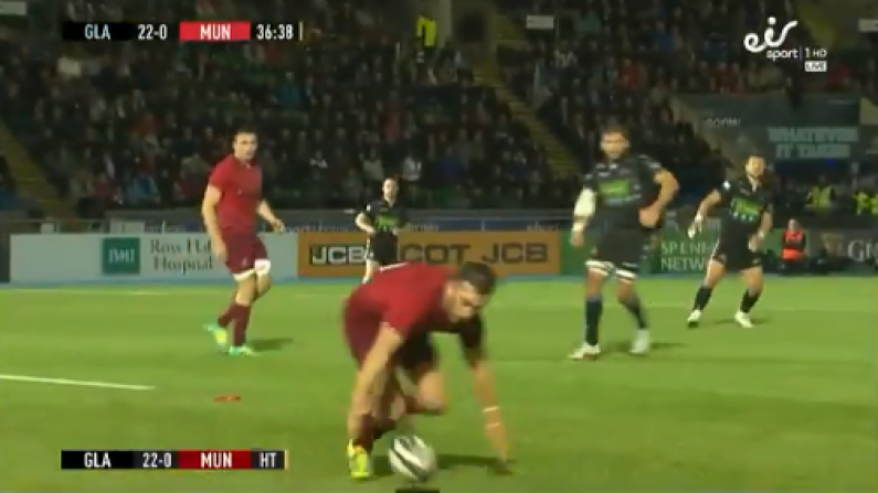 Watch: Careless Handling From JJ Hanrahan Lets Glasgow In For Easy Try
