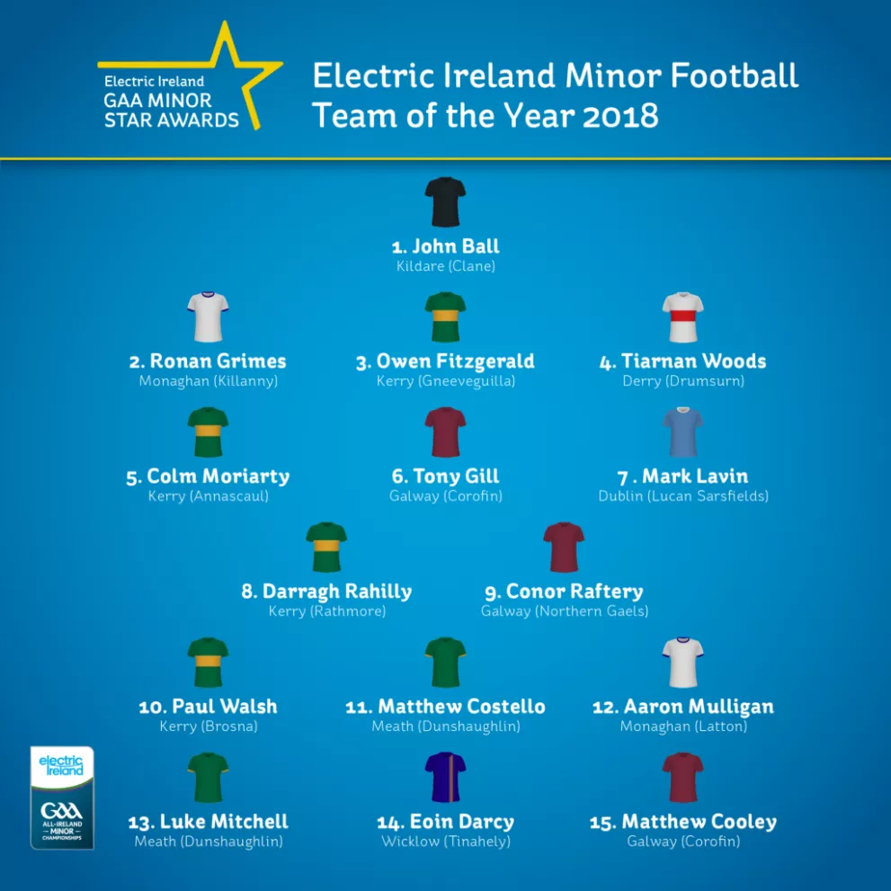 Electric Ireland football team of the year named