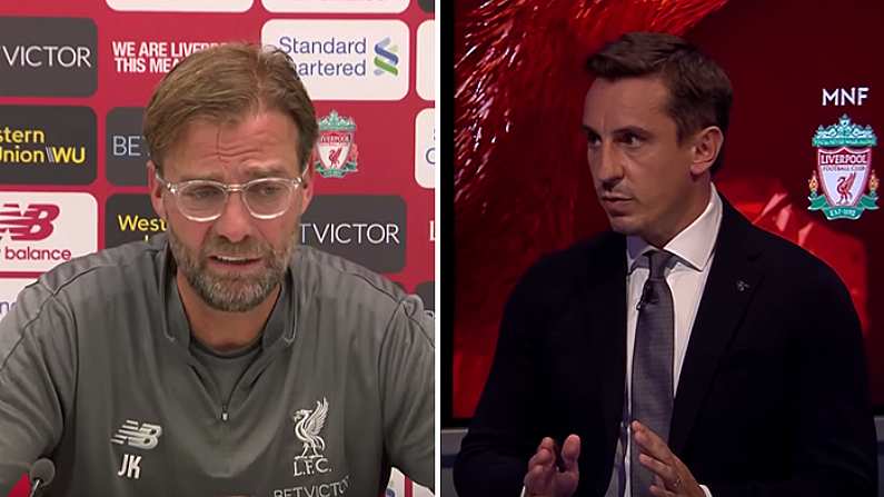 Jurgen Klopp Has A Pop At Gary Neville Over Champions League Claim