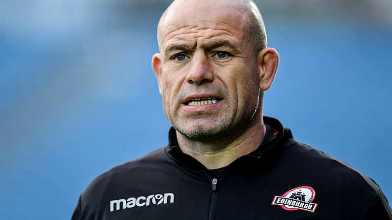 29 September 2017; Edinburgh head coach Richard Cockerill during the Guinness PRO14 Round 5 match between Leinster and Edinburgh at the RDS Arena in Dublin. Photo by Brendan Moran/Sportsfile