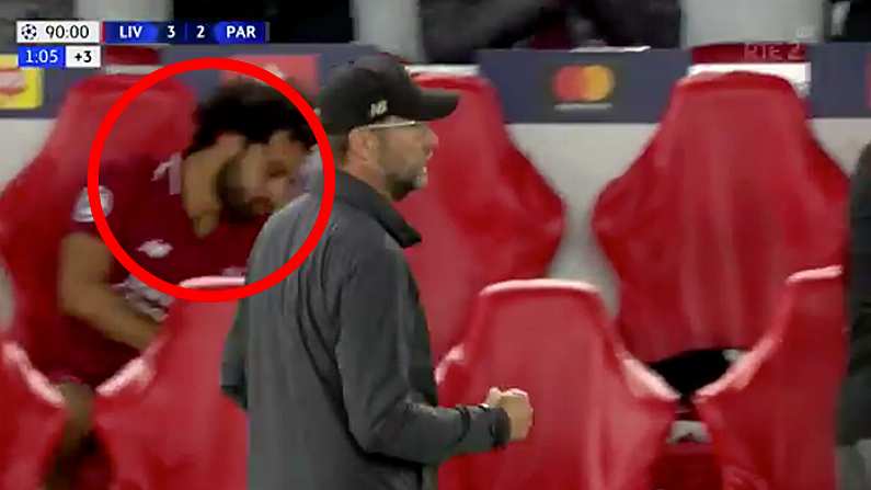 Watch: Mo Salah Had A Curious Reaction To Liverpool's Injury Time Winner