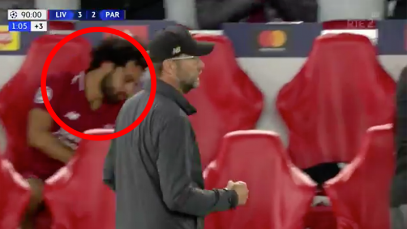 Watch: Mo Salah Had A Curious Reaction To Liverpool's Injury Time Winner