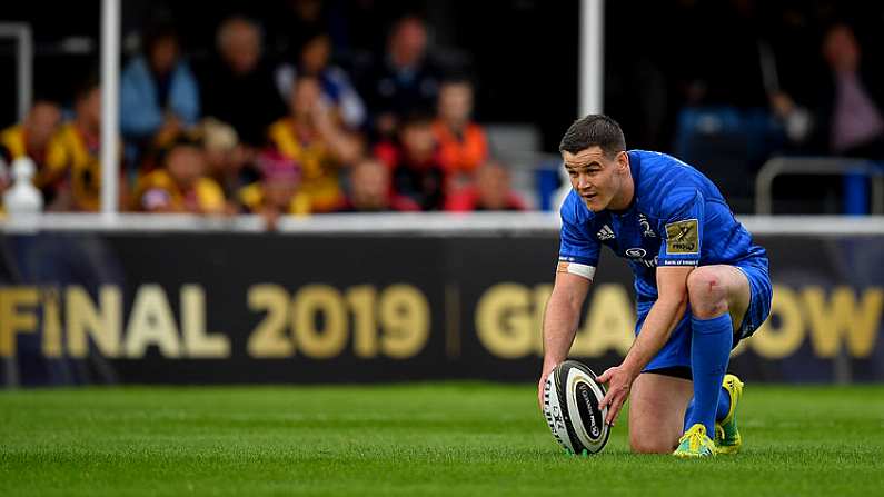 15 September 2018; Jonathan Sexton of Leinster during the Guinness PRO14 Round 3 match between Leinster and Dragons at the RDS Arena in Dublin. Photo by Brendan Moran/Sportsfile