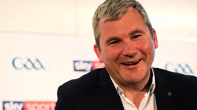 12 July 2018; Sky Sports analyst James Horan speaking at the Sky Sports GAA Football Roadshow at Kilmacud Crokes, Dublin. Ahead of its coverage of the Super 8s, the Sky Sports team of expert analysts visited Kilmacud for a special preview night before the opening round of fixtures. Entering into the fifth year of its partnership with the GAA, Sky Sports is extending its support beyond the screen, visiting clubs with its GAA Roadshow series while also supporting the GAA Super Games Centres, as part of a 3million investment in grassroots initiatives over five years. Photo by Piaras O Midheach/Sportsfile