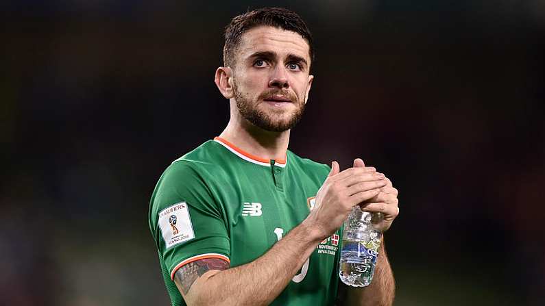 14 November 2017; Robbie Brady of Republic of Ireland after the FIFA 2018 World Cup Qualifier Play-off 2nd leg match between Republic of Ireland and Denmark at Aviva Stadium in Dublin. Photo by Seb Daly/Sportsfile