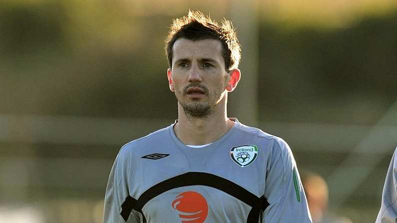 26 March 2009; Republic of Ireland's Liam Miller during squad training ahead of their 2010 FIFA World Cup Qualifier against Bulgaria on Saturday. Gannon Park, Malahide, Co. Dublin. Picture credit: Pat Murphy / SPORTSFILE