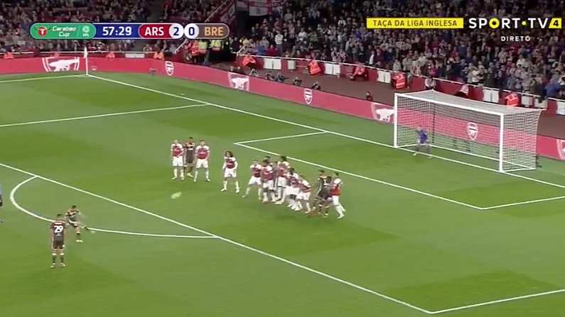 Watch: Alan Judge Scores Sumptuous Free Kick Against Arsenal