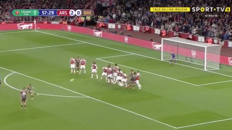 Watch: Alan Judge Scores Sumptuous Free Kick Against Arsenal